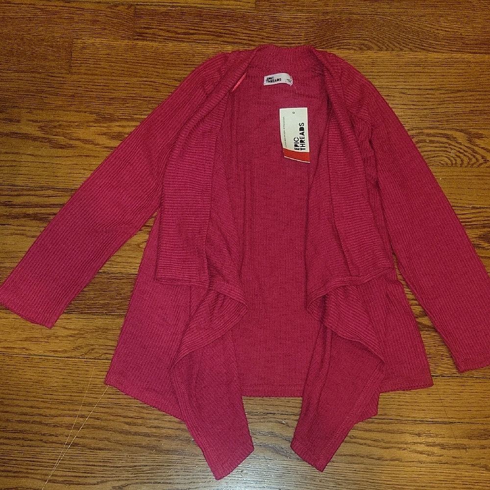 Epic Threads Pink Ribbed Knit Top
